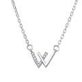 initial necklaces fancy diamond necklace pendant letter necklace jewelry W cross unit jewellery designs